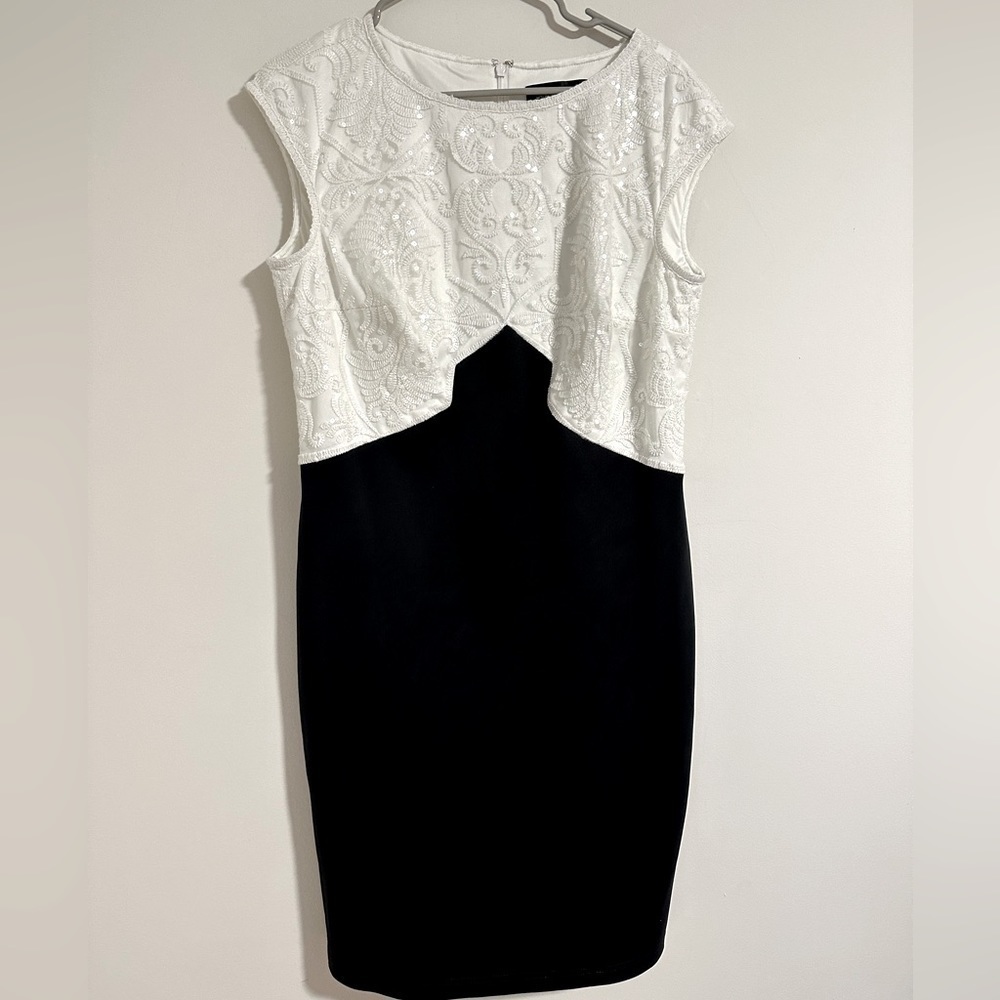 Tadashi Shoji parula Sequin neoprene dress XXL